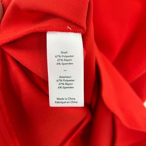 LIKELY Red Banks Ruffle Hem Spaghetti Strap Bodycon Mini Dress Size 2 - Picture 9 of 9